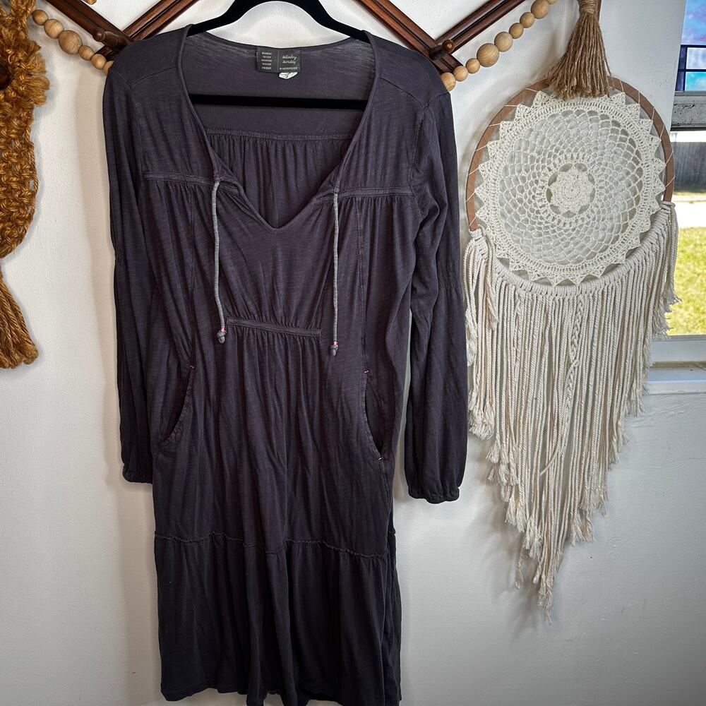 Anthropologie Saturday Sunday Long Sleeve Tiered Midi Dress